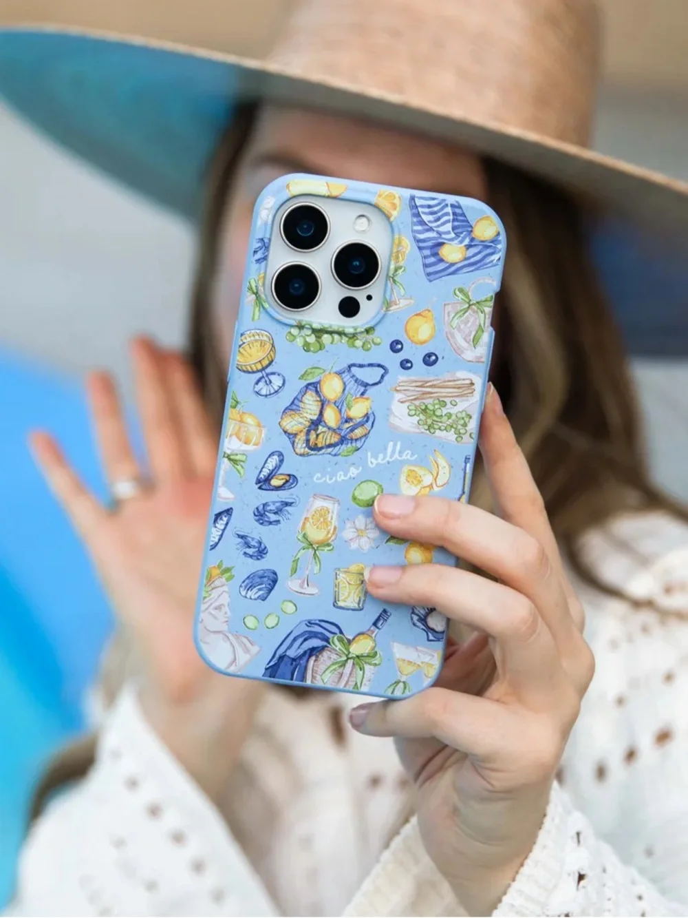 NWOT Pela Case Powder Blue Ciao Bella iPhone 14 Pro Max Case